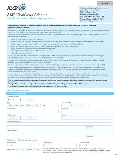 generate kiwisaver hardship withdrawal form.